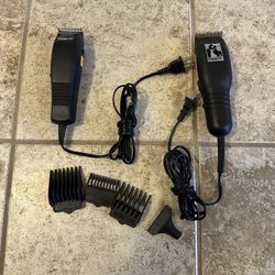 Set of 2 Conair Hair Clipper Trimmers w/ 3 Attachments