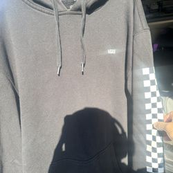 Vans black checkered hoodie Men’s XL
