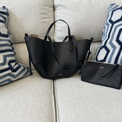 Polene New Mini Cyme Tote Black