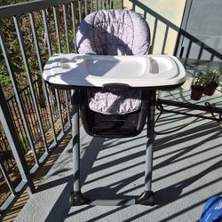 High Chair, Turns Into Booster Seat For Outings 