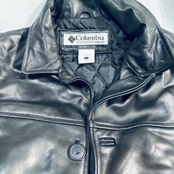 Men’s Vintage 90’s Columbia 100% Leather Jacket Large