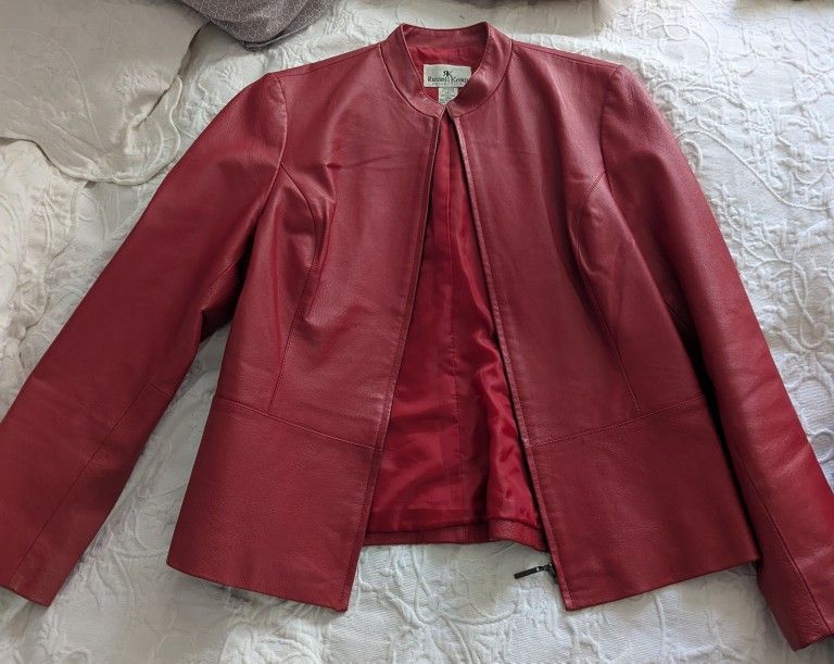 Red Leather Lined Jacket