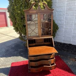Beautiful Vintage Secretary Desk with Hutch