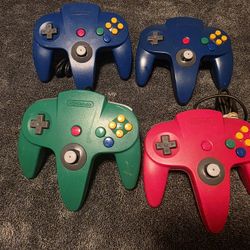 Nintendo N64 Video Game Controllers 