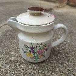 vintage stoneware teapot
