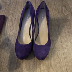 Purple Suede Heels