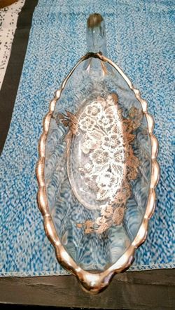 A  Silver Inlay Pickle Dish