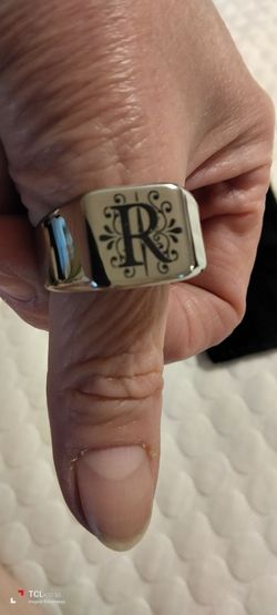 💍MEN'S SILVER INITAL RING💍