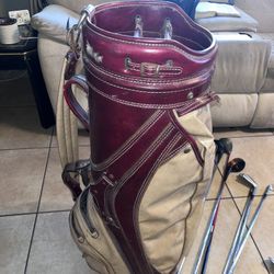 Gold Bag And Clubs 