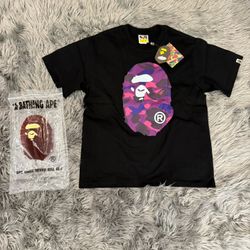 Purple bape shirt 