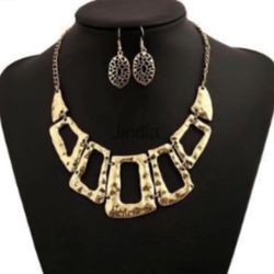 Egyptian Geometric Gold Plated Set
