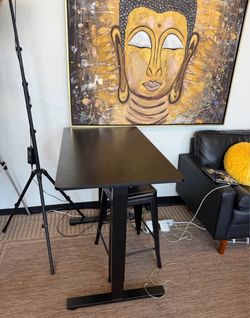Electric Standing Desk with Memory Presets – Black Adjustable Desk Size : 46.5" H x 39.37" W x 23.62
