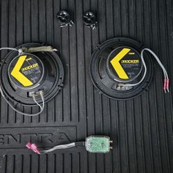 Kicker CS 6.5” Component Speakers (Complete Set - Woofer, Tweeters, And Crossover Included)