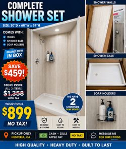 Aquí tienes una versión más profesional y atractiva para Facebook Marketplace:  ⸻  🚿 Brand New American Standard Complete Shower Set – Only $900!  Hi