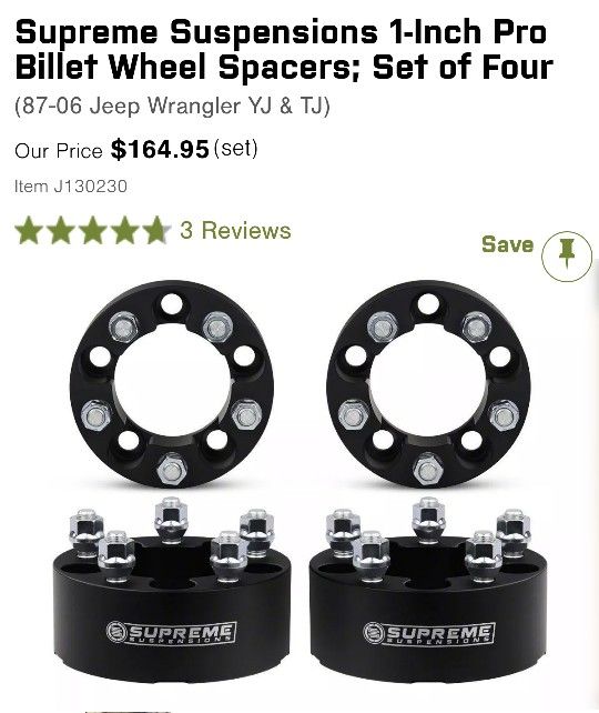 1" Wheel Spacers For Sale Like New 