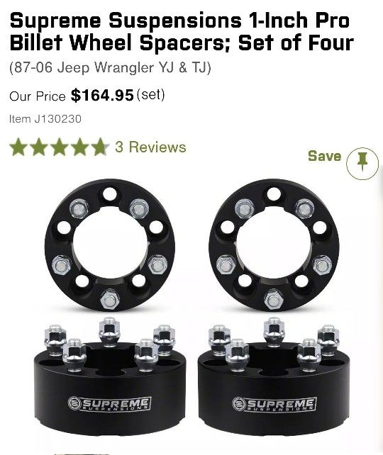 1" Wheel Spacers For Sale Like New