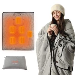 ZonLi Heated Blanket Battery Operated, Cordless Electric Throw for Super Bowl & Outdoor, 50"x60"