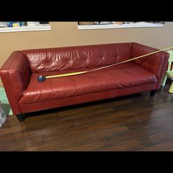 Haverty Red leather Sofa 260.0