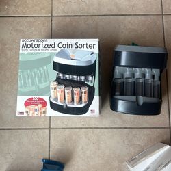 Motorized Coin Sorter  With Coin Wrappers