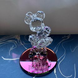 ARRIBAS BROS DISNEY DISNEYLAND RESORT 70TH ANNIVERSARY GLASS MINNIE MOUSE FIGURE