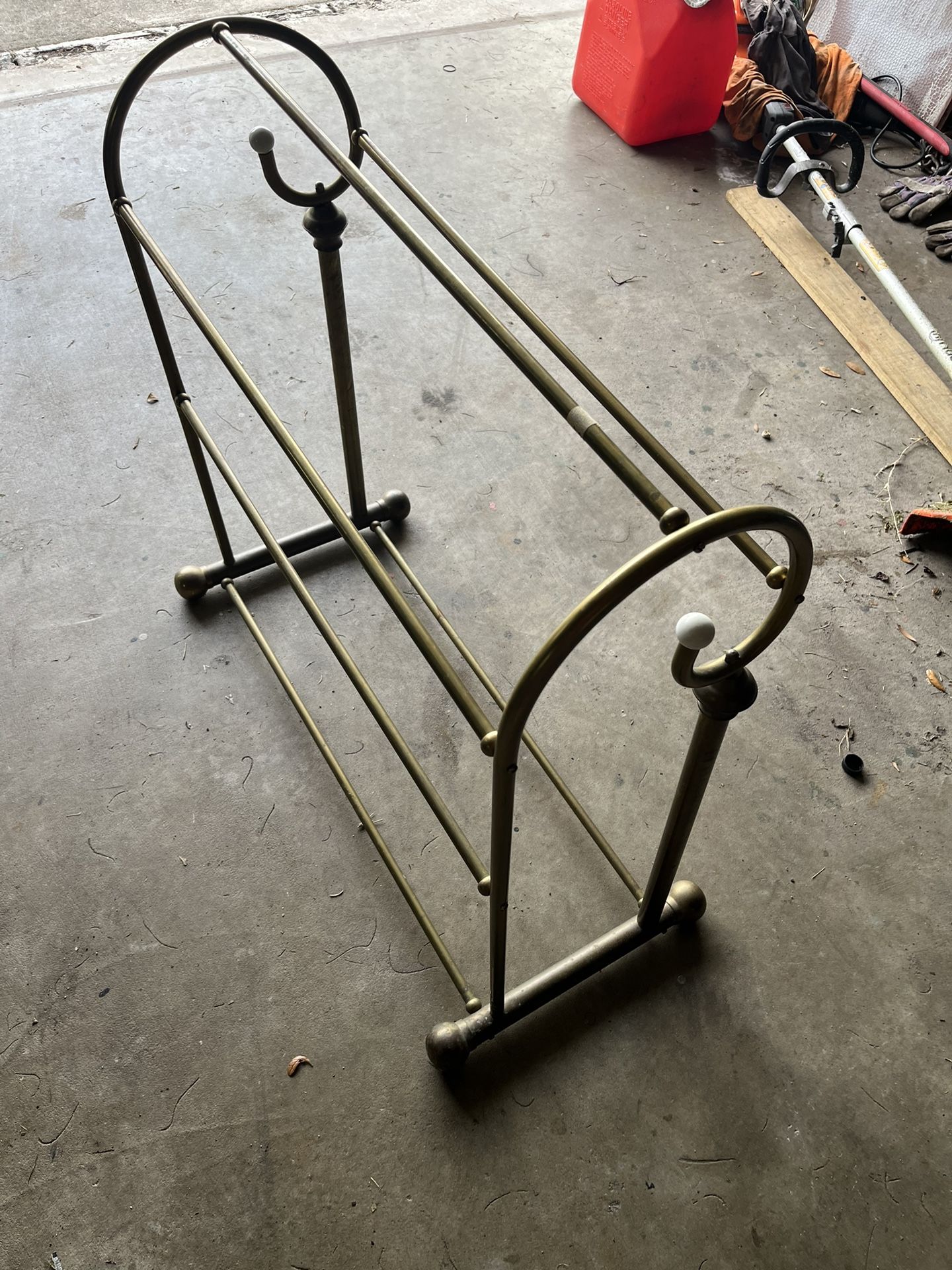 Old Brass Quilt Rack