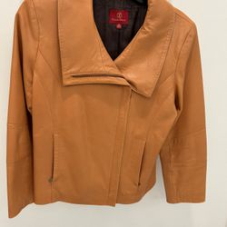 NWOT Cole Haan Asymmetrical Leather Jacket