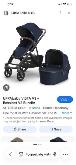 Néw Uppababy vista v3 stroller with bassinet