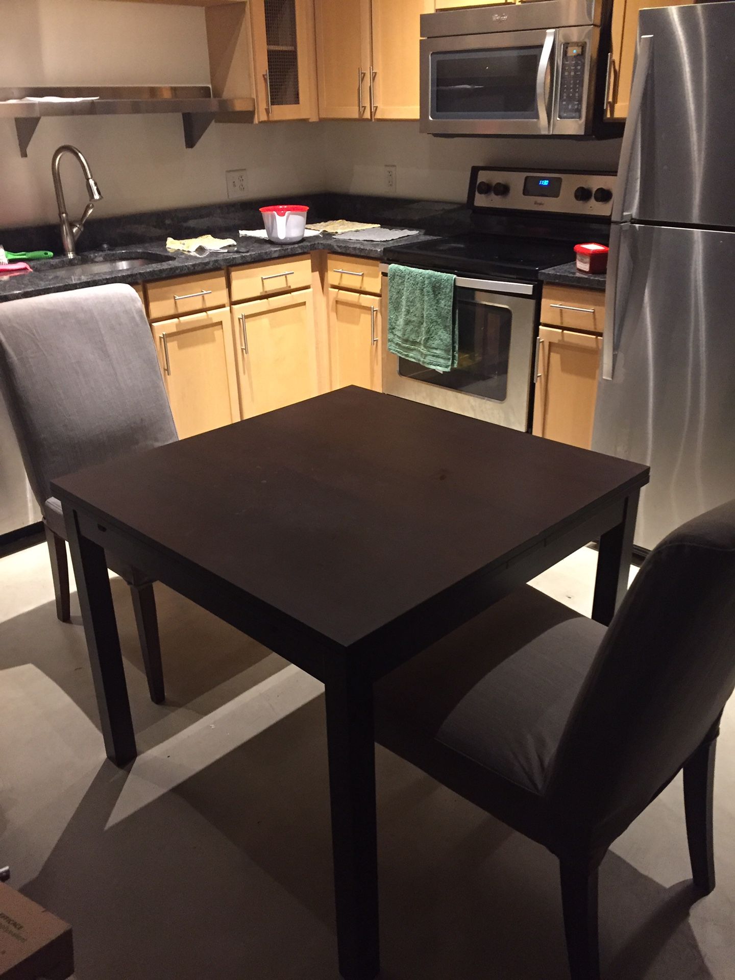 IKEA expandable kitchen table + 2 chairs