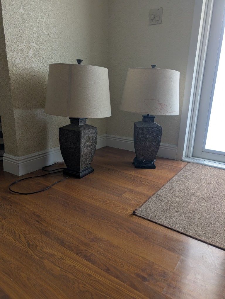 Hammered Metal Lamps