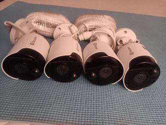4 - Swann cameras w/wires