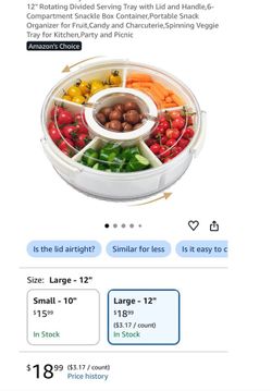Brand New Rotating Snackle Box / Serving Tray
