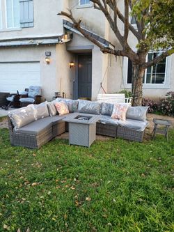 Fire pit propane patio furniture set display model outdoor patio furniture set brand new ☑️🆕🆕
