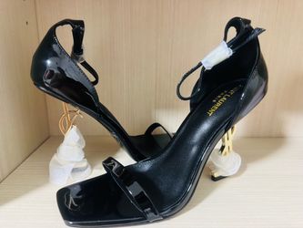 Saint Laurent Opyum Black Patent Leather Heels