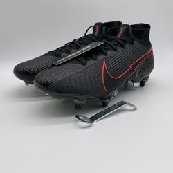 Nike Mercurial Superfly 7 Elite SG Cleats Black AT7894-060 Mens 6.5 - Womens 8