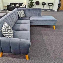 New Mid Century Modern Sectional! Free Delivery 🚚! Financing Available!