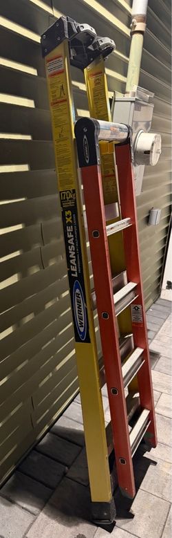Werner LEANSAFE X3 Fiberglass Multi-Purpose Ladder