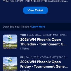 Waste Management Open Thurs, Fri, Sat