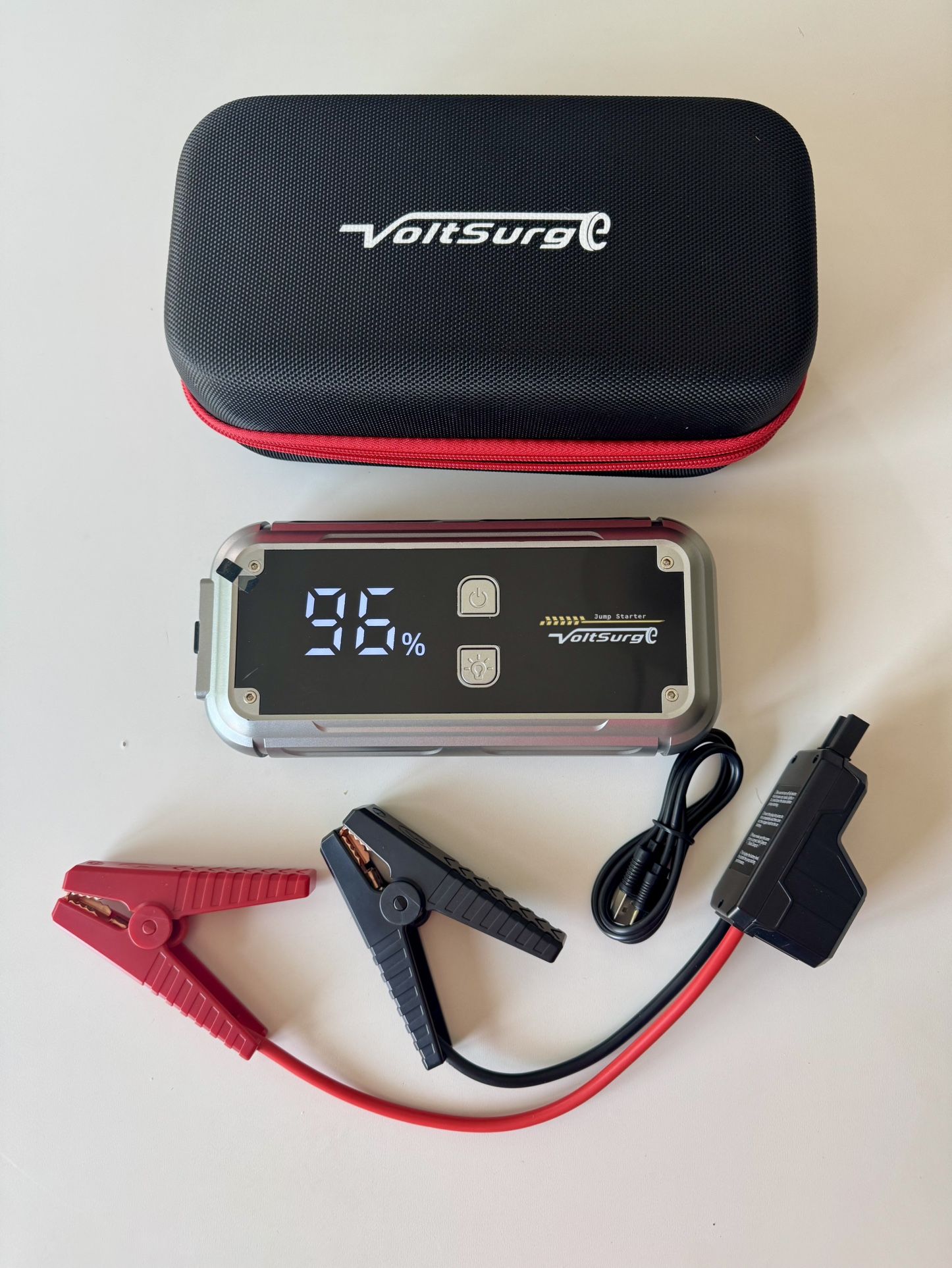 VoltSurge Car Jump Starter – Portable Power Bank with Case