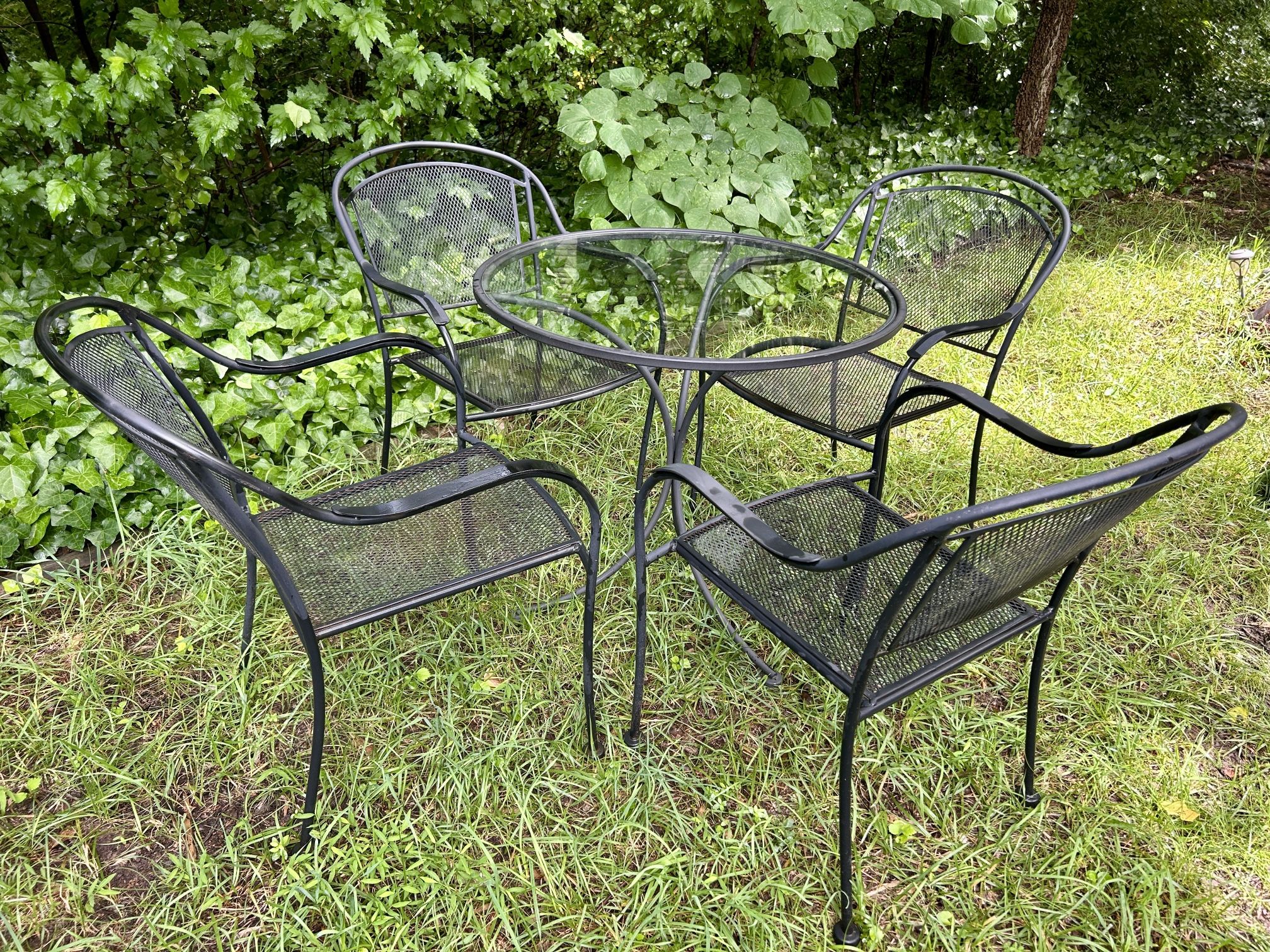 5-pieces Outdoor Patio Metal Furniture Set