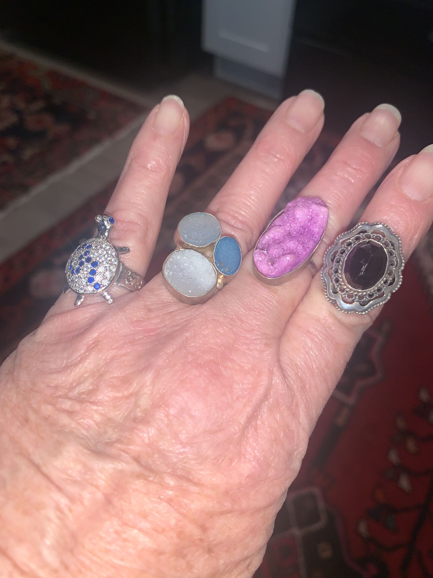 AWESOME STERLING SILVER GEMSTONE RINGS