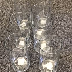 Set Of 7 Tall Glasses 