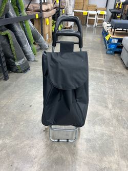 Black Rolling Shopping Cart Trolley