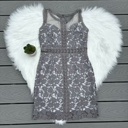 Gray Lace Dress