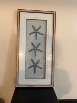 Framed Starfish Shadow Box Wall Art