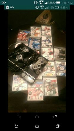 PS3 w/ TWO Controllers AND 17 Games