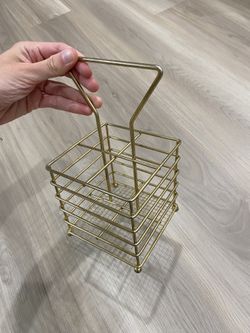 Gold Metal Flatware Caddy – Utensil & Cutlery Organizer