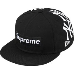 Supreme New York Yankees New Era Box Logo Fitted Hat Black 7 5/8