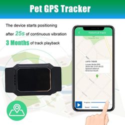 GPS Dog Tracker, Real Time Dog Tracking Collar Device, Waterproof Cat Dog GPS Pet Tracker Locator with Remote Voice Monitor, APP Control
