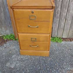 Oak File Cabinet 