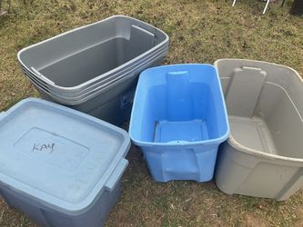 Five Storage Bins Without Tops , But One All For $15. (NO SHIPPING)